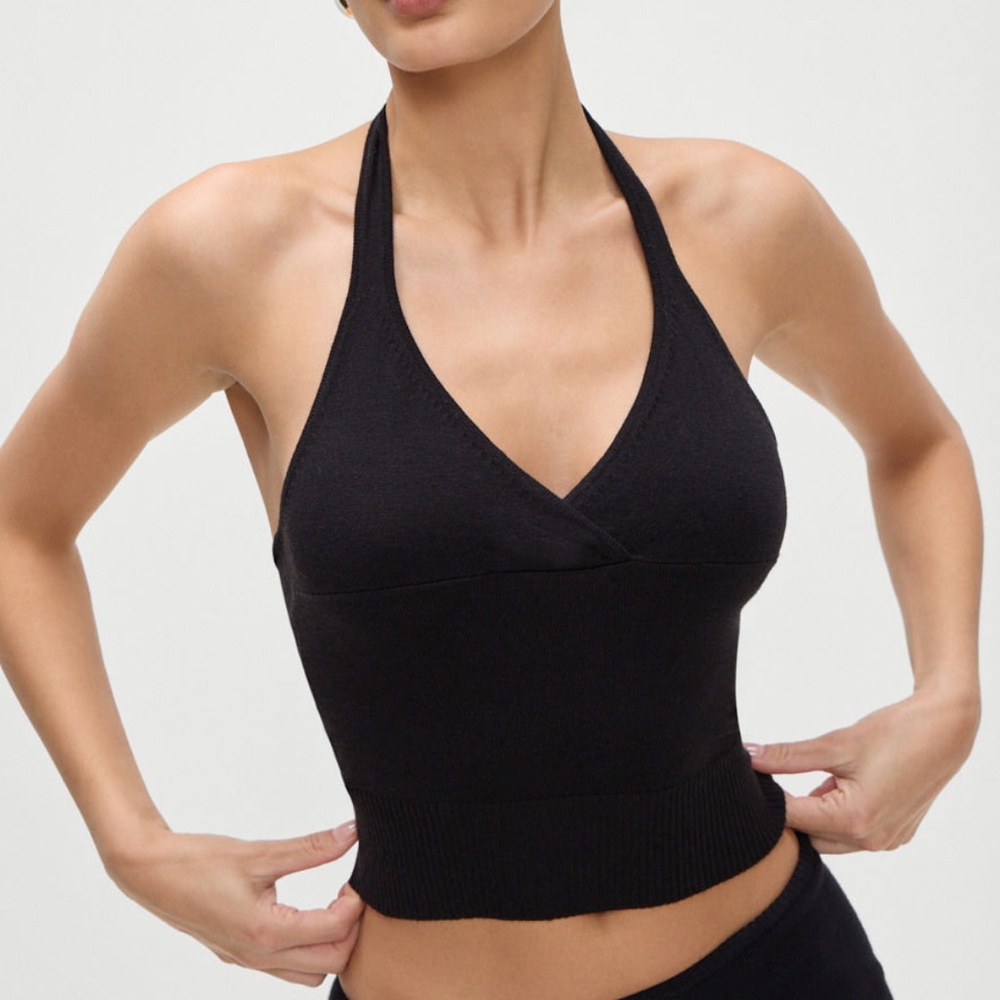 Frankie's Bikinis Knit Dylan Halter Top